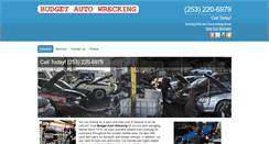 Desktop Screenshot of budgetautowreckingwa.com