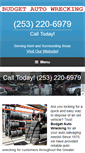Mobile Screenshot of budgetautowreckingwa.com